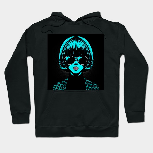 Pop art woman Hoodie by Mimeographics
